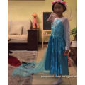 2105 new hot sell girls boutique blue dress set